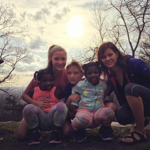 Jenny & her kids at Cheaha Mountain 