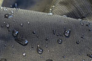 Droplets on Water-Resistant Fabric